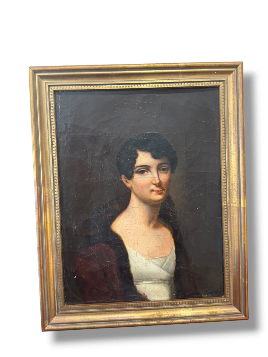 Ecole XIXeme Jeune femme au manteau suiveur de BOILLY-photo-7