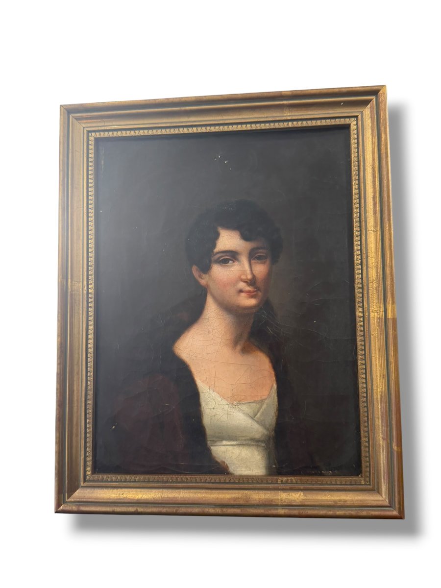 Ecole XIXeme Jeune femme au manteau suiveur de BOILLY-photo-8