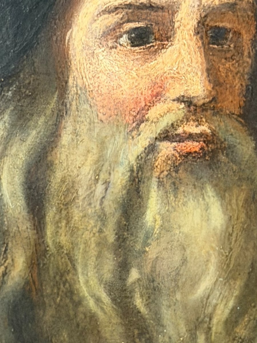 Portrait Of Leonardo Da Vinci 19th Century French School-photo-1