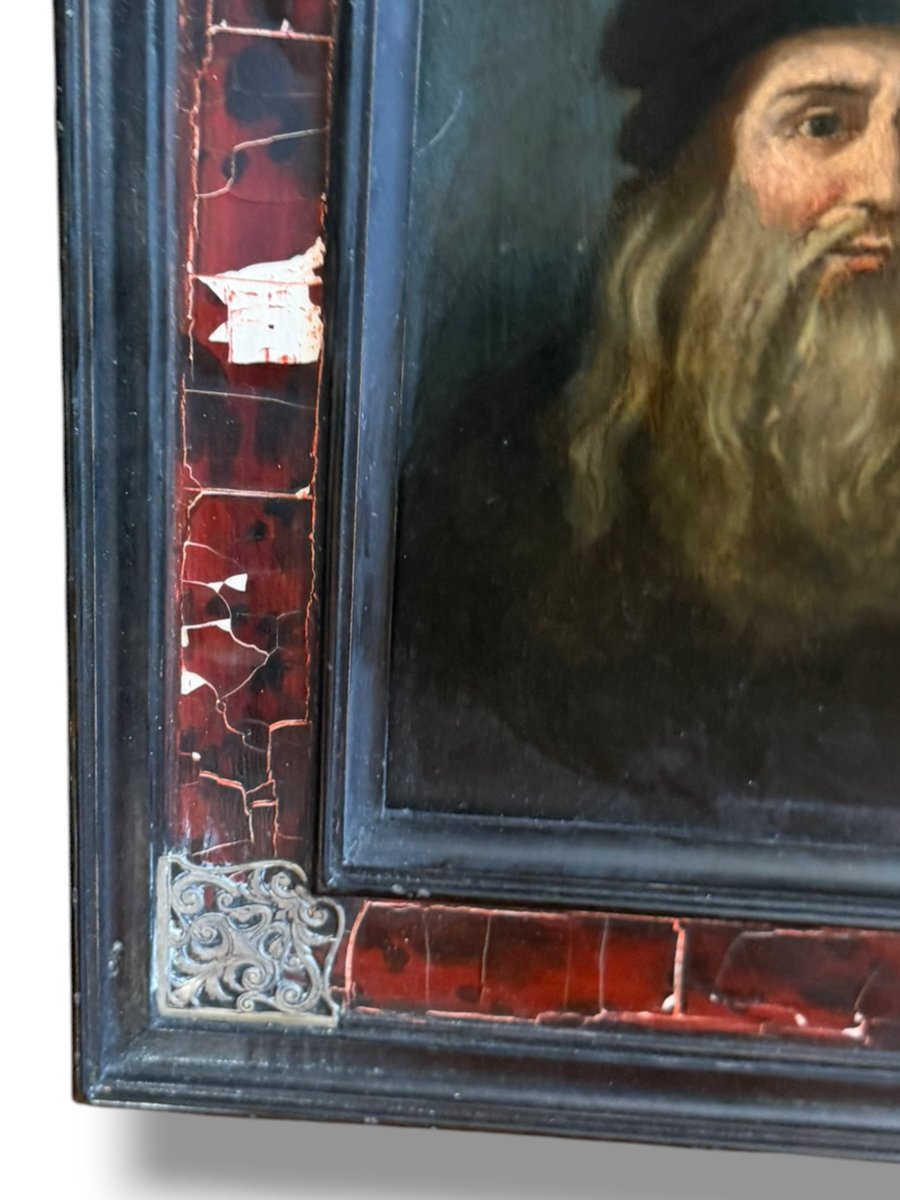 Portrait Of Leonardo Da Vinci 19th Century French School-photo-3