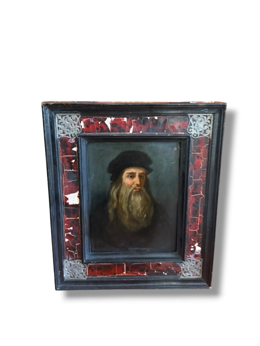 Portrait Of Leonardo Da Vinci 19th Century French School-photo-8