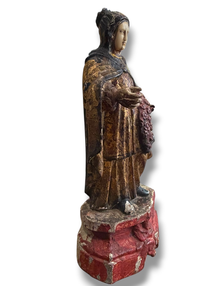 Virgin Madonna Indo Portuguese 18th Century-photo-2