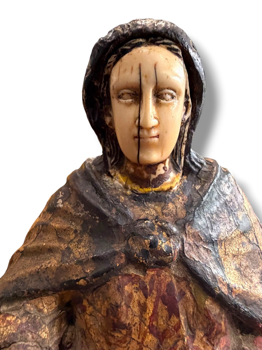 Virgin Madonna Indo Portuguese 18th Century-photo-4