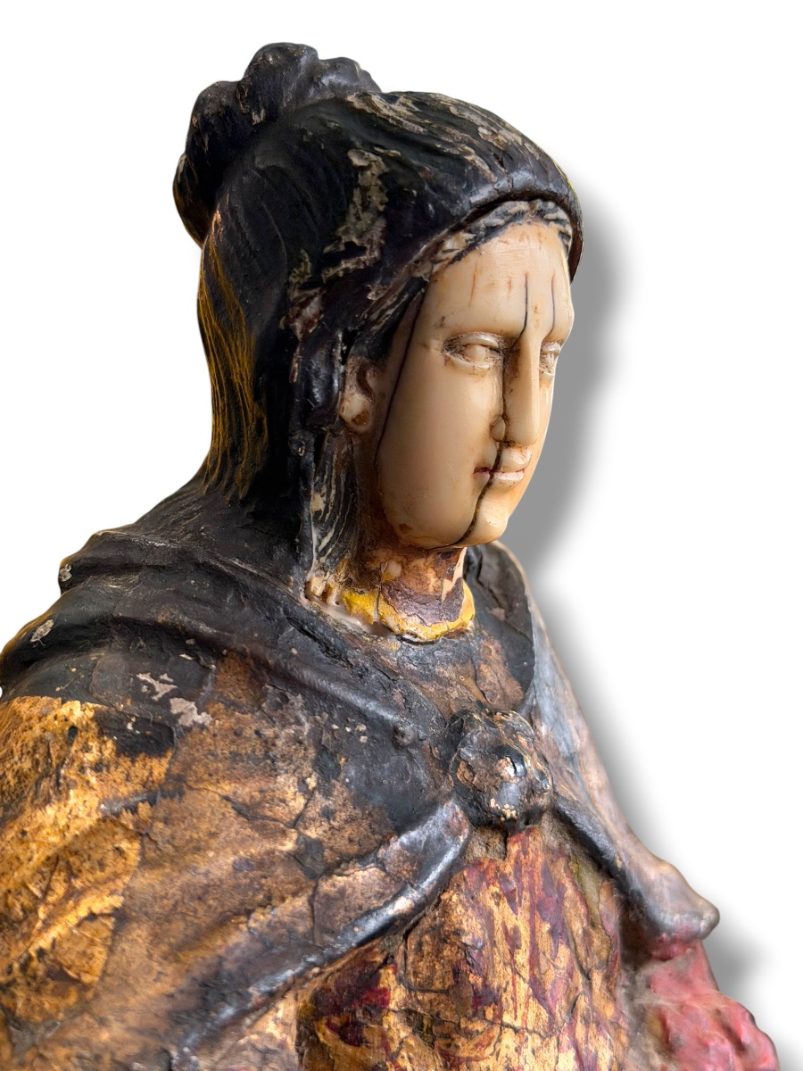 Virgin Madonna Indo Portuguese 18th Century-photo-3