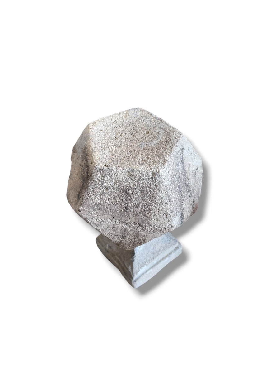 Pair Of Large Polygons On Stone Base-photo-2