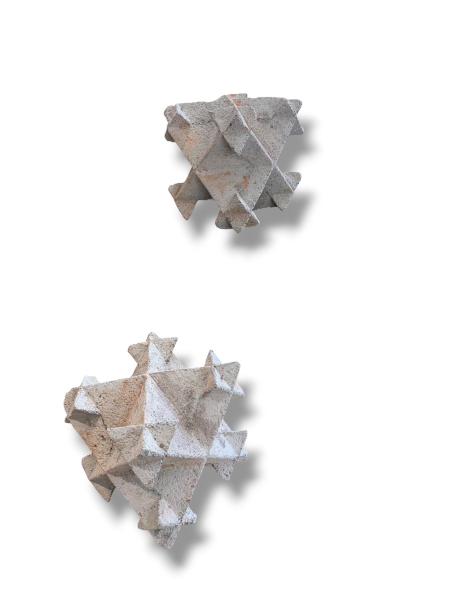 Paire Pierres de sorcière polyèdres étoilés