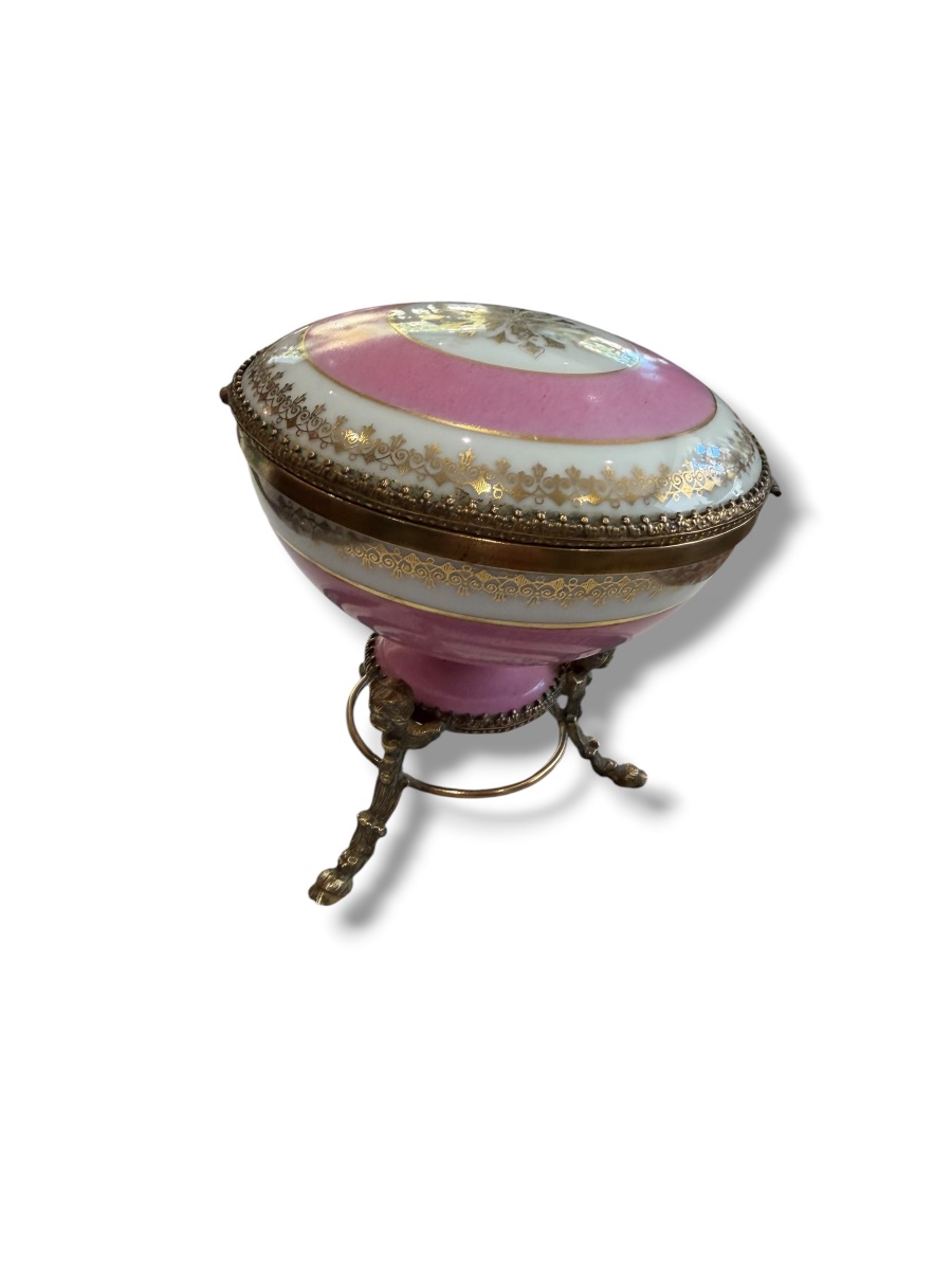 Drageoir Porcelaine De Paris And Bronze-photo-2
