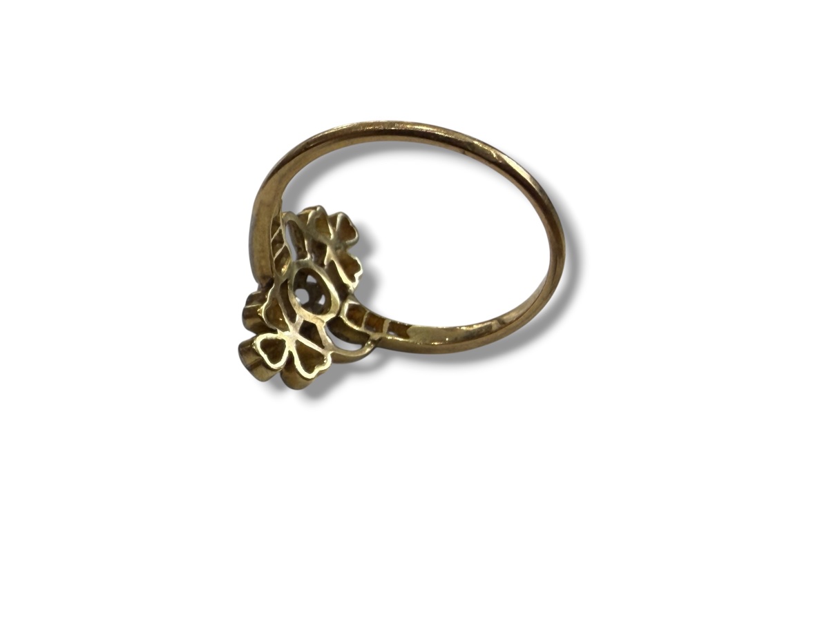 Bague XIXeme or jaune et diamants -photo-4