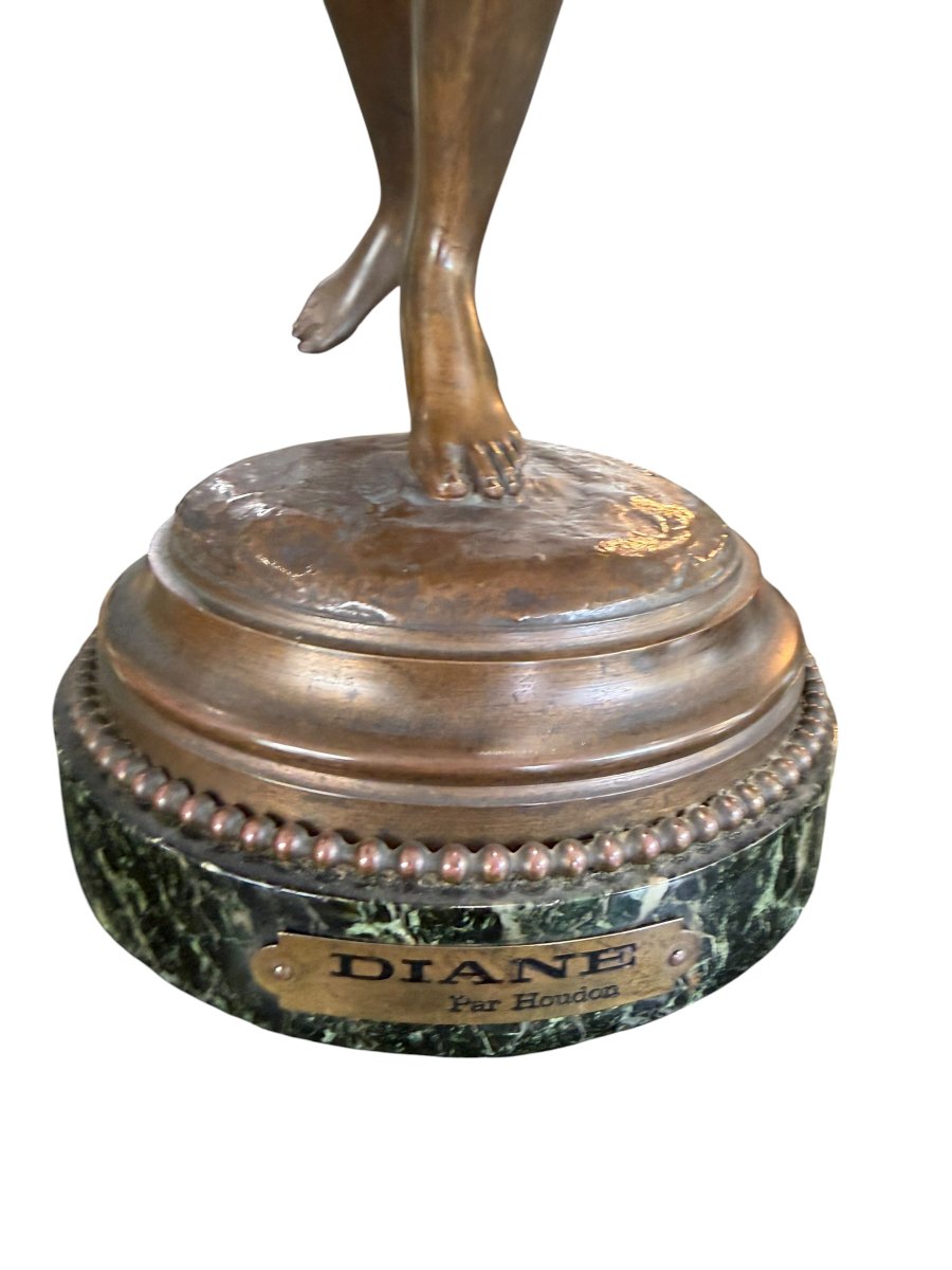 Grand bronze Diane chasseresse d'après Houdon-photo-4