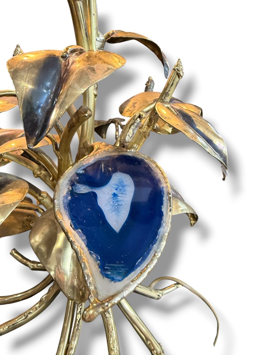 Bronze And Agate Table Lamp Duval Brasseur Isabelle Faure-photo-5