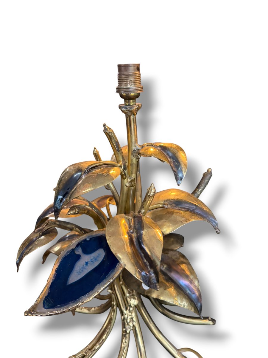 Bronze And Agate Table Lamp Duval Brasseur Isabelle Faure-photo-6