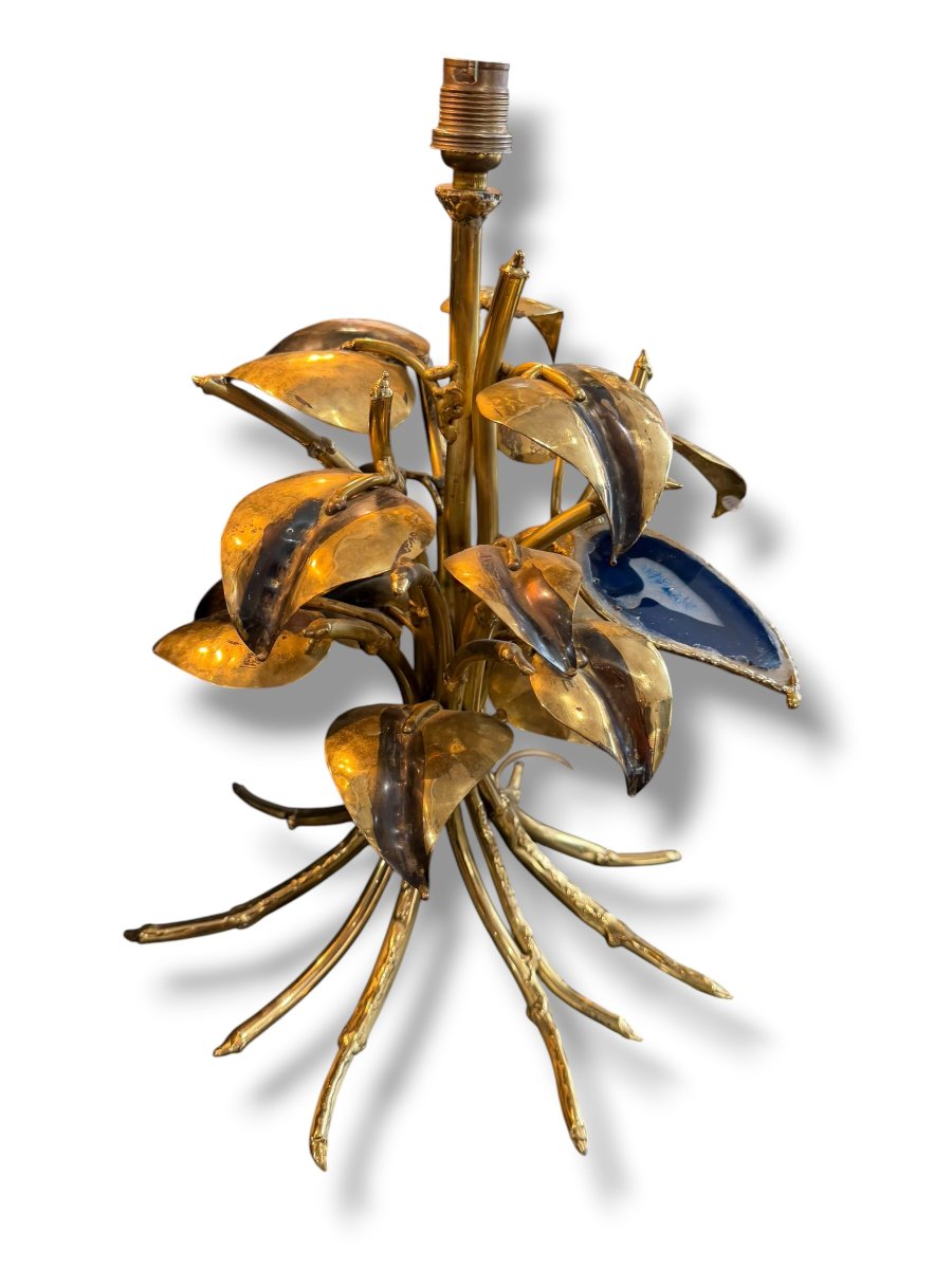 Bronze And Agate Table Lamp Duval Brasseur Isabelle Faure-photo-8