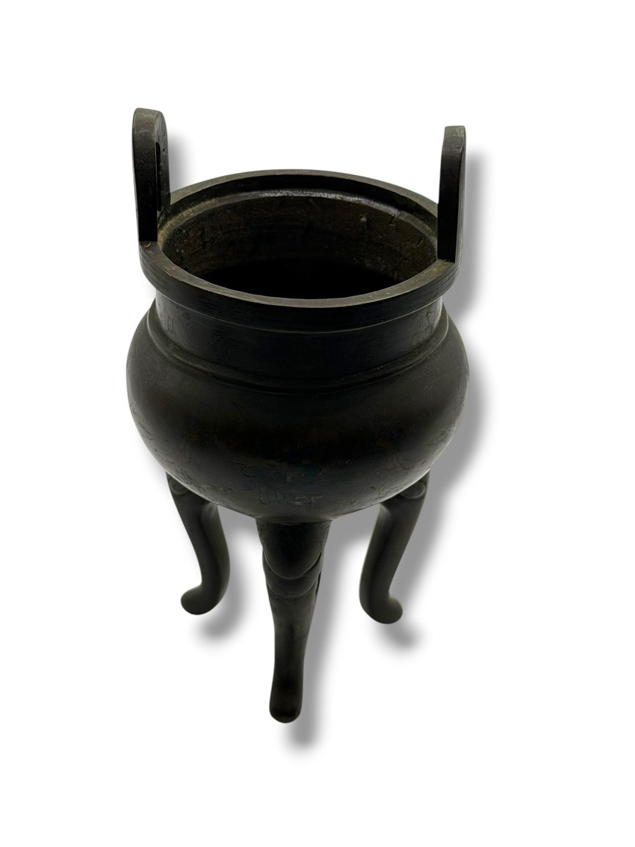 Bronze Perfume Burner China Early 19th Century-photo-1