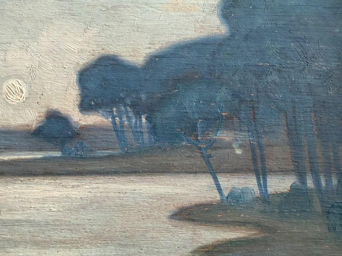 Jean-roger Sourgen  Nocturnal Lakeside Landscape-photo-2