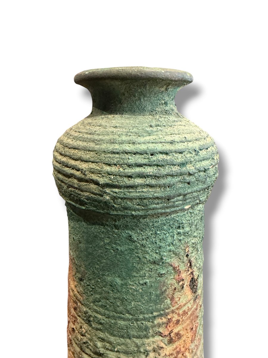 Vase couleur écume patine verte-photo-2