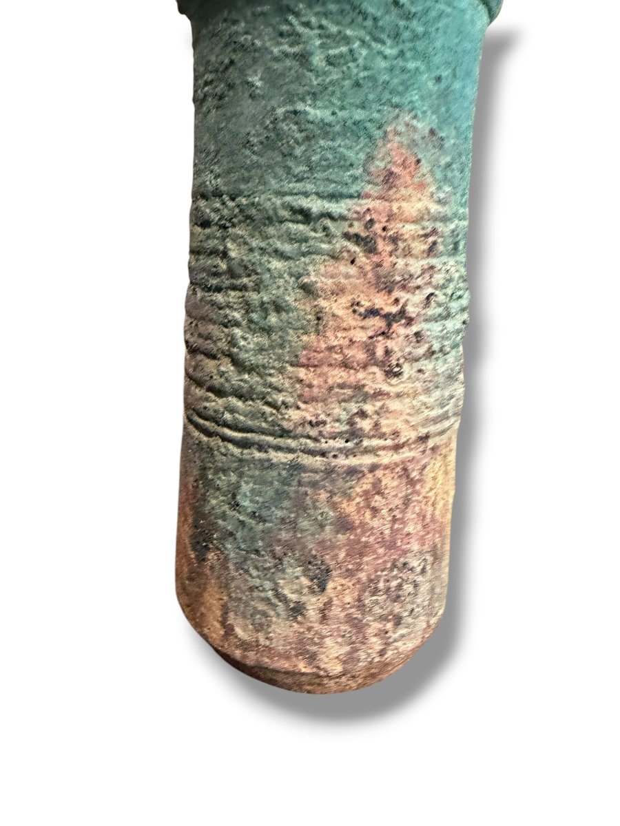 Vase couleur écume patine verte-photo-3