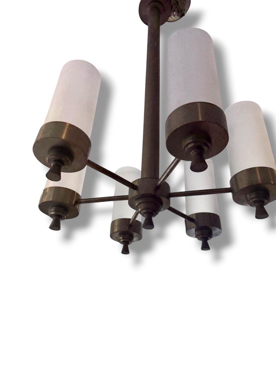 Mid-century Modernist Chandelier By Quinet Adnet-photo-3