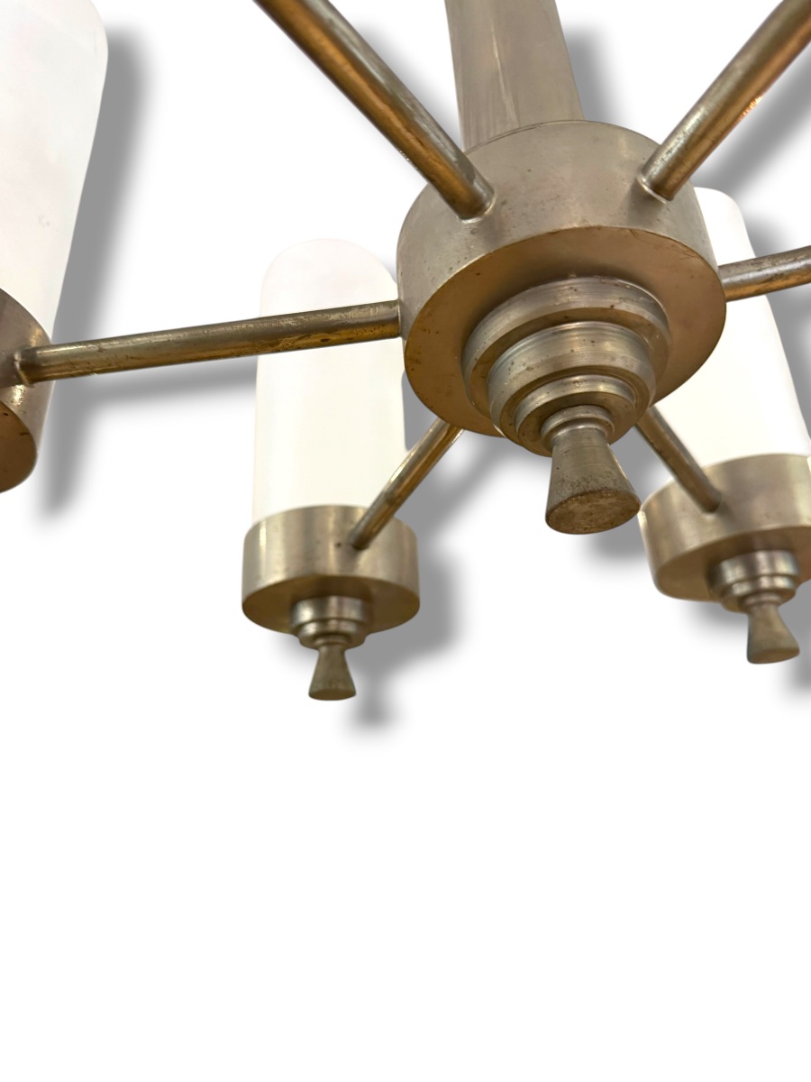 Mid-century Modernist Chandelier By Quinet Adnet-photo-2