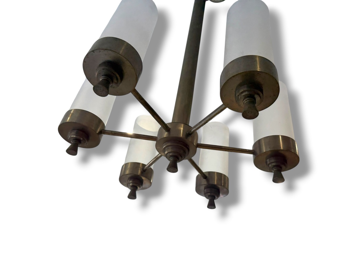 Mid-century Modernist Chandelier By Quinet Adnet-photo-4