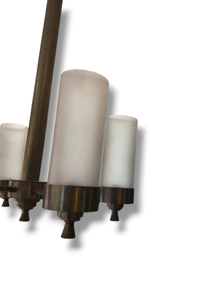 Mid-century Modernist Chandelier By Quinet Adnet-photo-5
