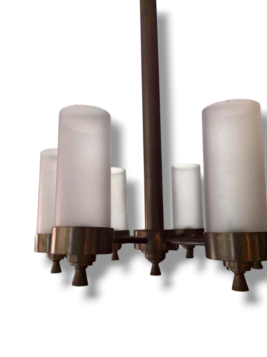 Mid-century Modernist Chandelier By Quinet Adnet-photo-6