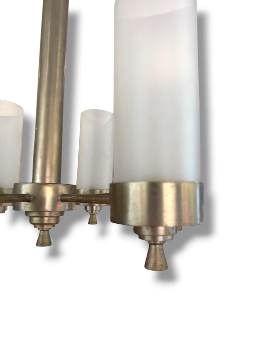 Mid-century Modernist Chandelier By Quinet Adnet-photo-7