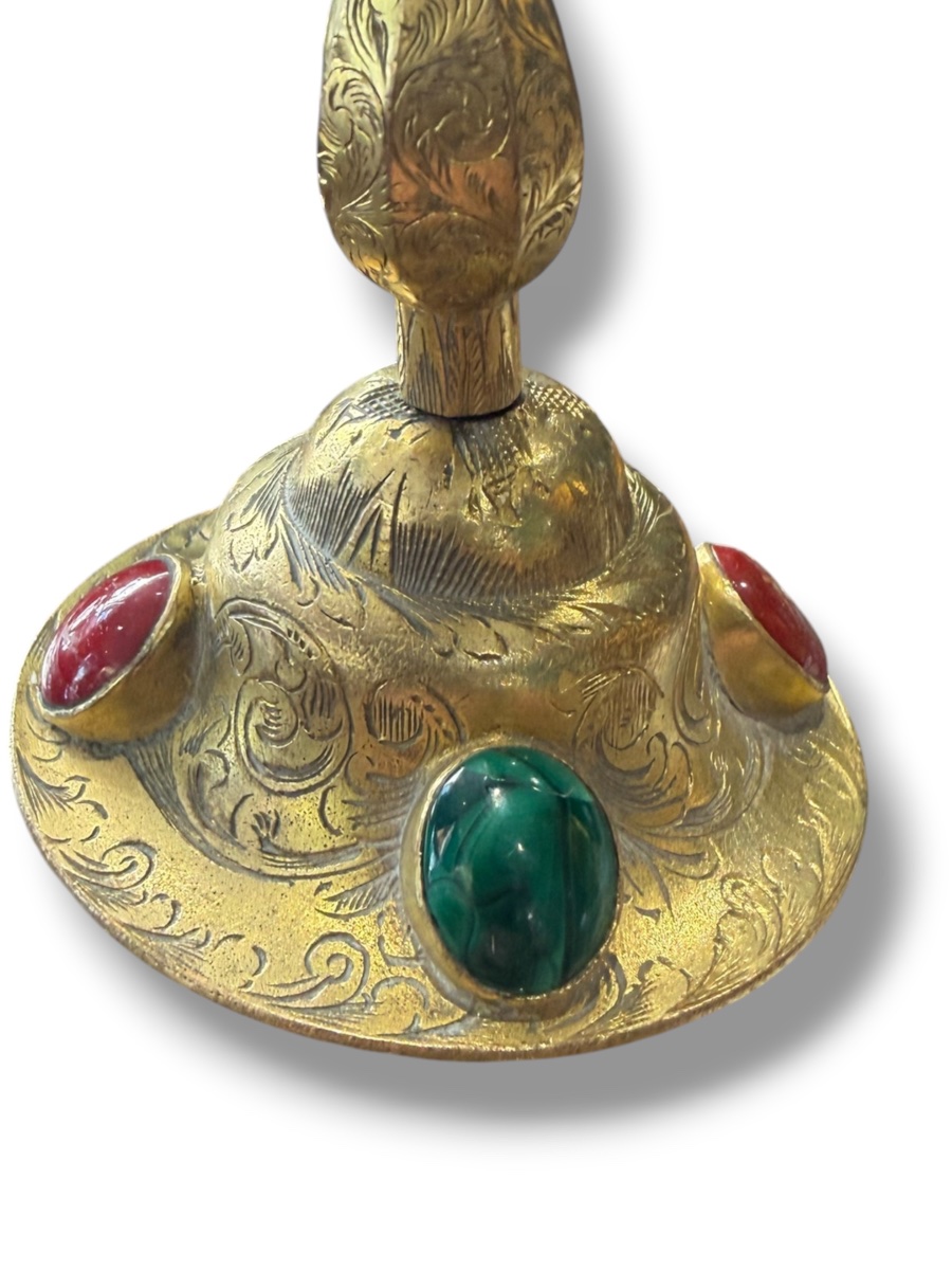 Monstrance en bronze et pierres fines XIXeme-photo-3