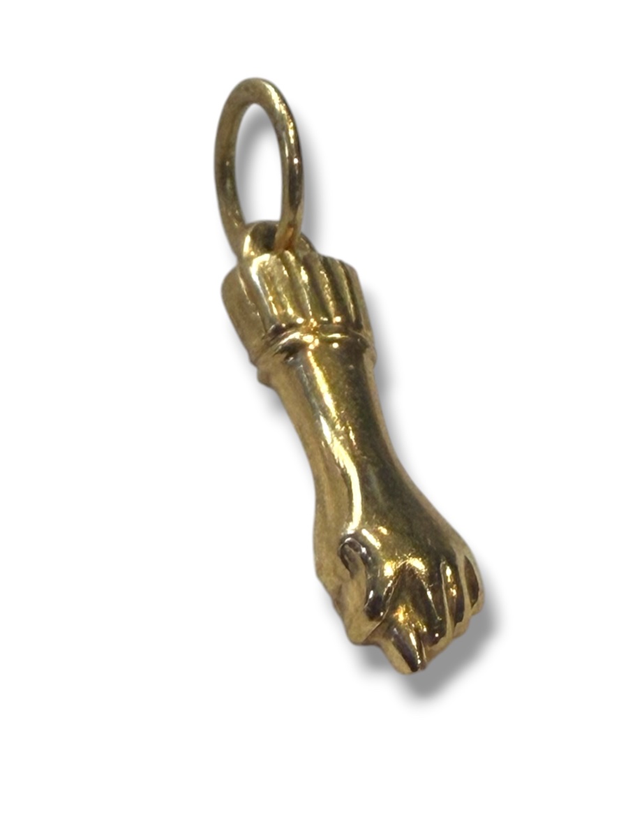Pendentif en or massif main porte-bonheur -photo-2