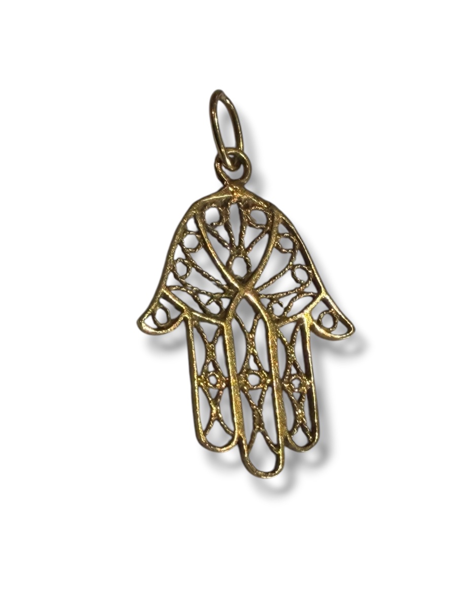 Gold Hand Of Fatma Pendant-photo-3
