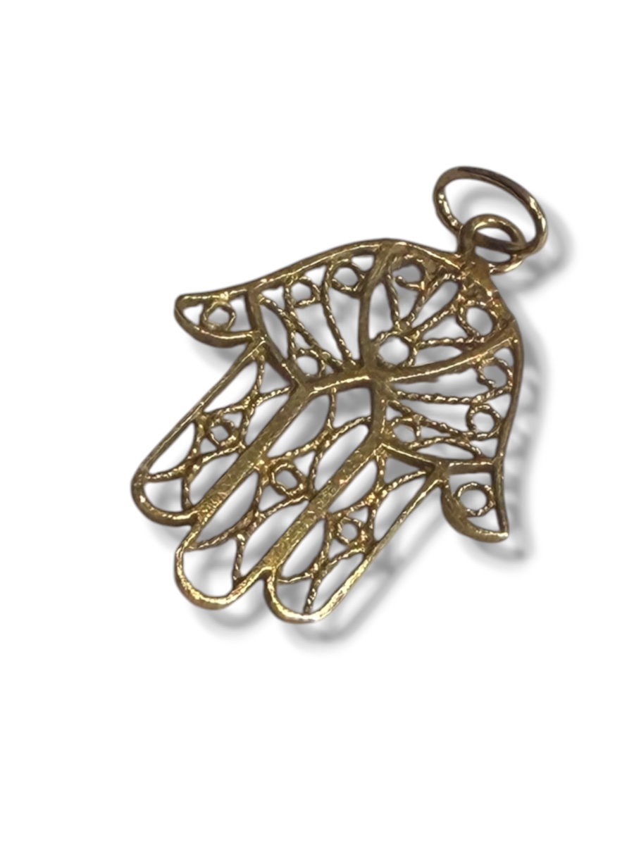 Gold Hand Of Fatma Pendant-photo-4