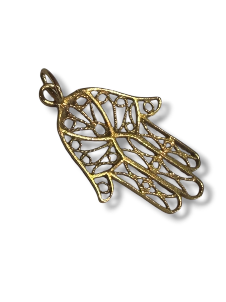 Gold Hand Of Fatma Pendant-photo-2