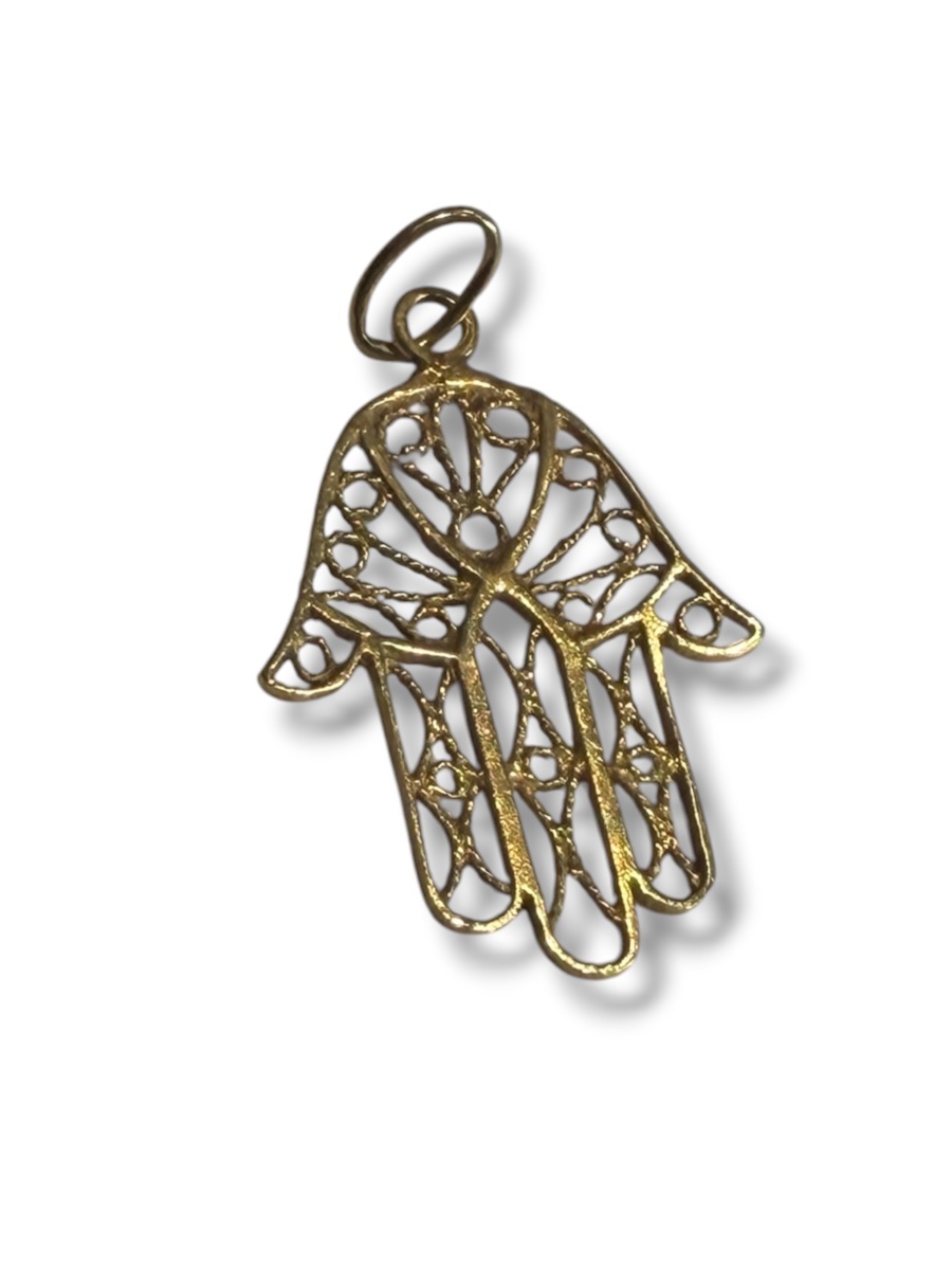 Gold Hand Of Fatma Pendant-photo-3