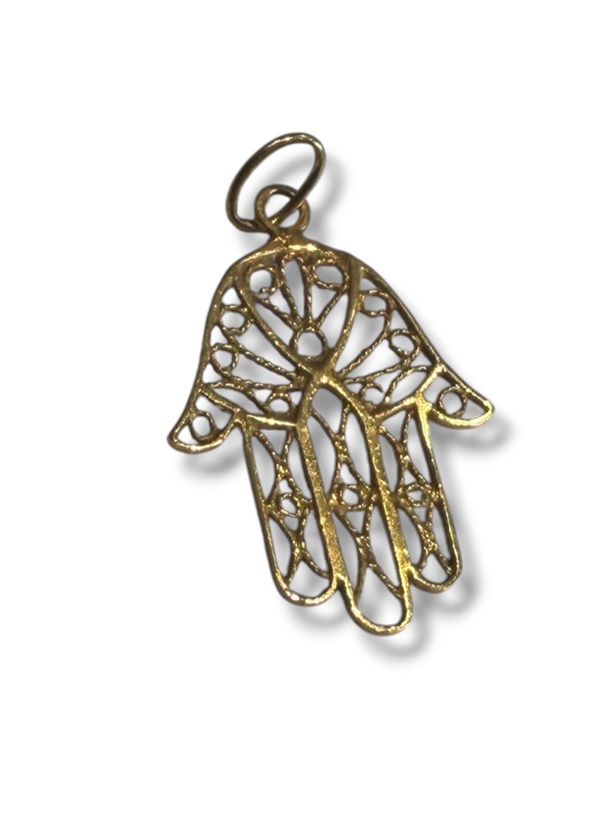 Gold Hand Of Fatma Pendant-photo-4