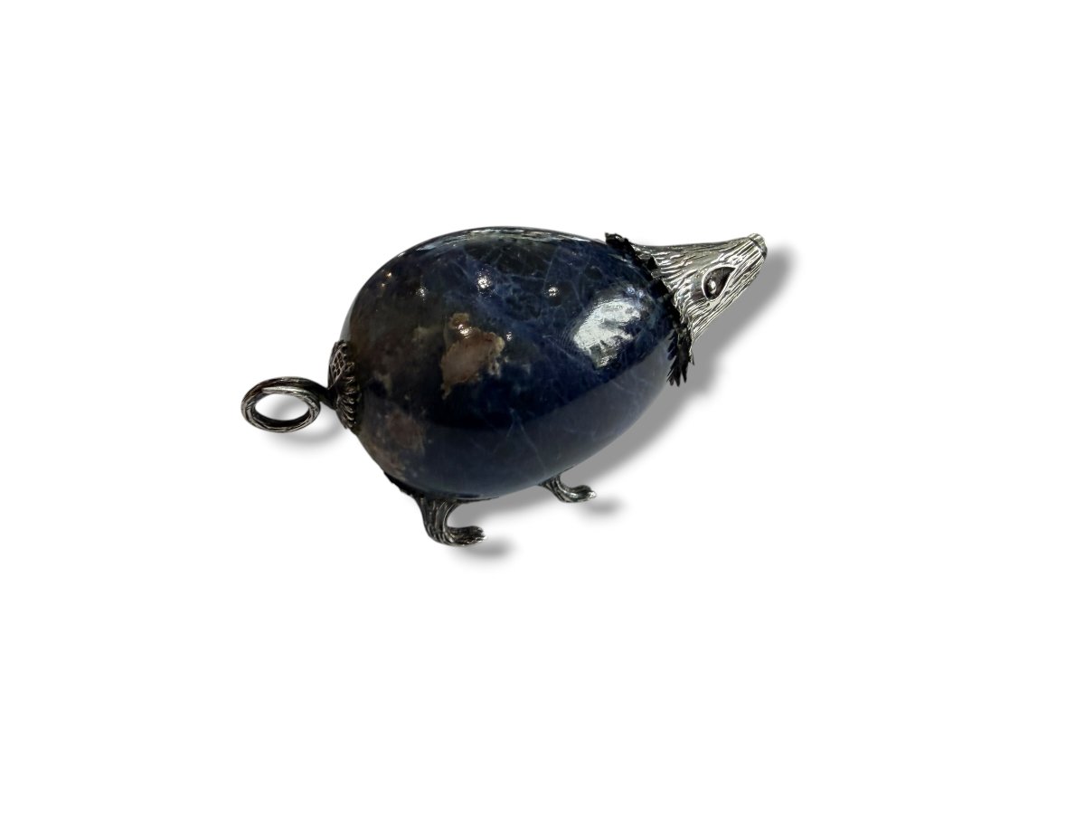 Animal en argent et lapis lazuli-photo-4