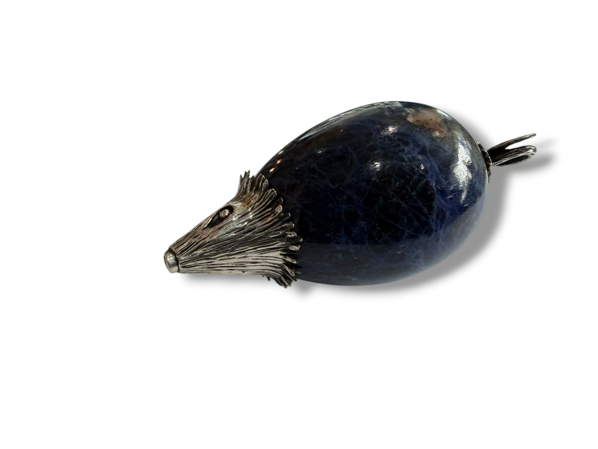 Animal en argent et lapis lazuli-photo-2