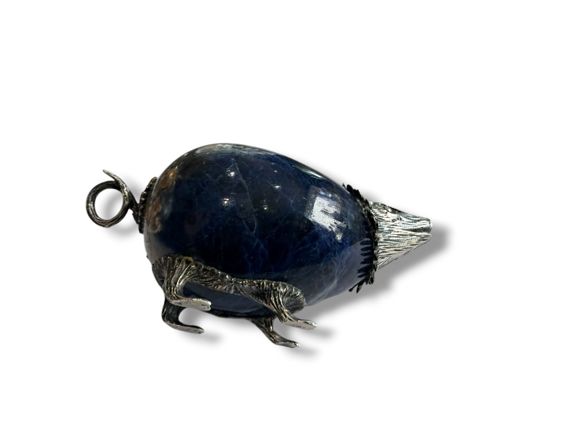 Animal en argent et lapis lazuli-photo-3