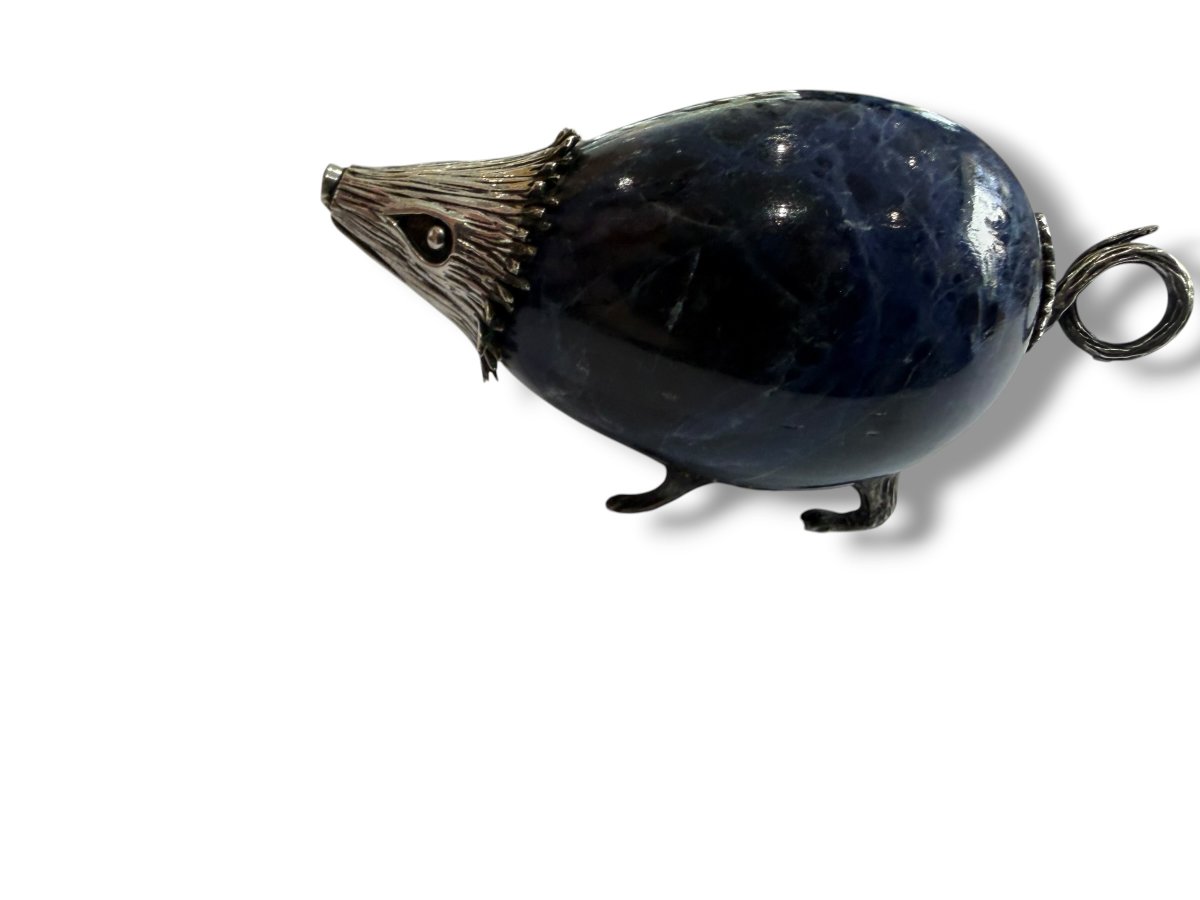 Animal en argent et lapis lazuli-photo-5