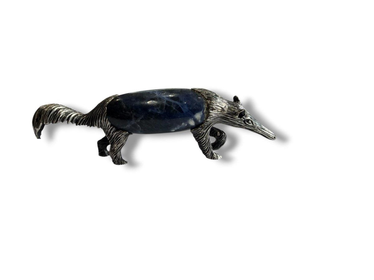Silver And Lapis Lazuli Anteater-photo-2