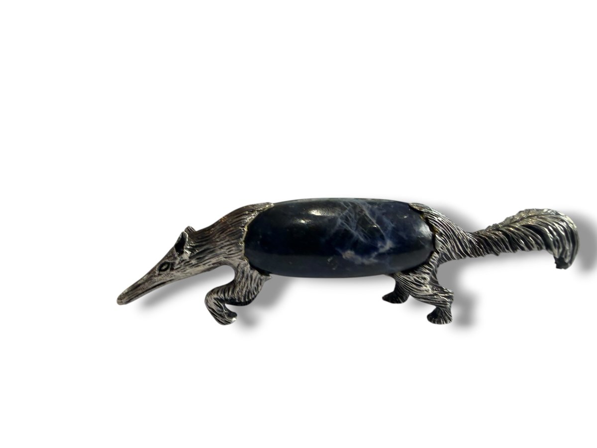 Silver And Lapis Lazuli Anteater-photo-3