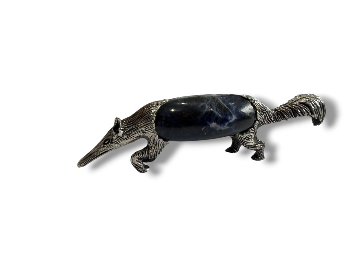 Silver And Lapis Lazuli Anteater-photo-1