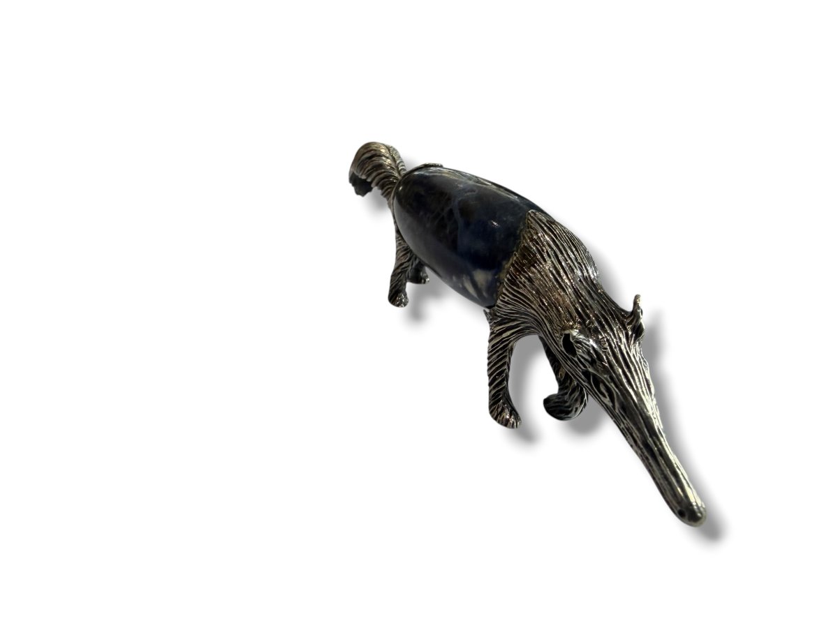Silver And Lapis Lazuli Anteater-photo-3