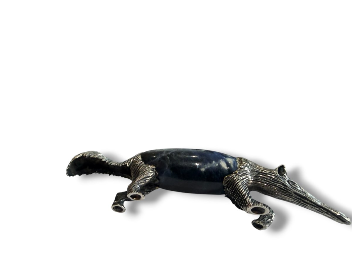 Silver And Lapis Lazuli Anteater-photo-6