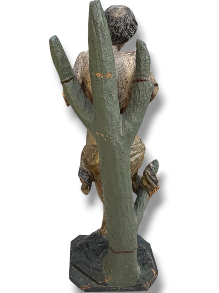 Important Saint-Sébastien en bois polychrome XVIeme-photo-8