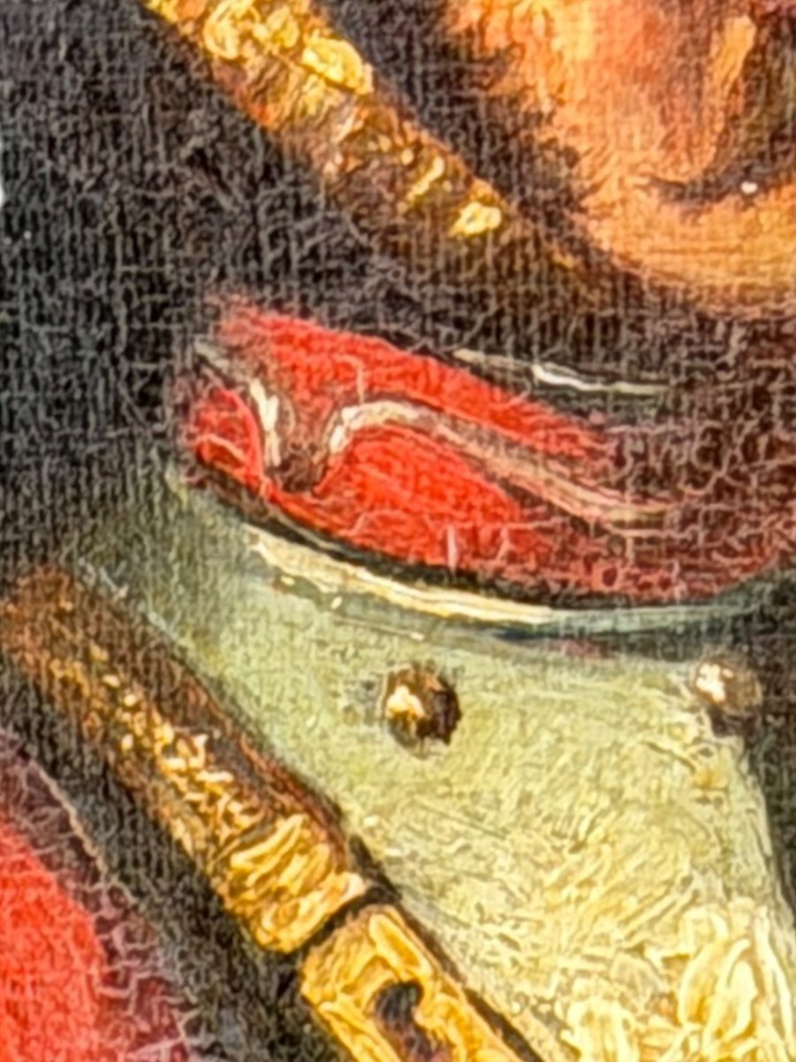 Cuirassier blessé huile sur toile XIXeme-photo-4