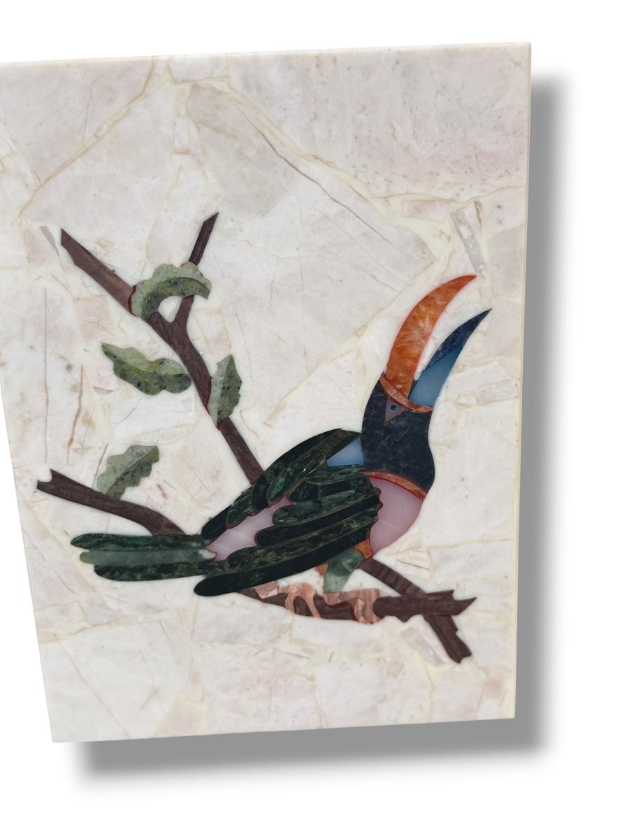Tableau Pietra dura motif toucan-photo-2