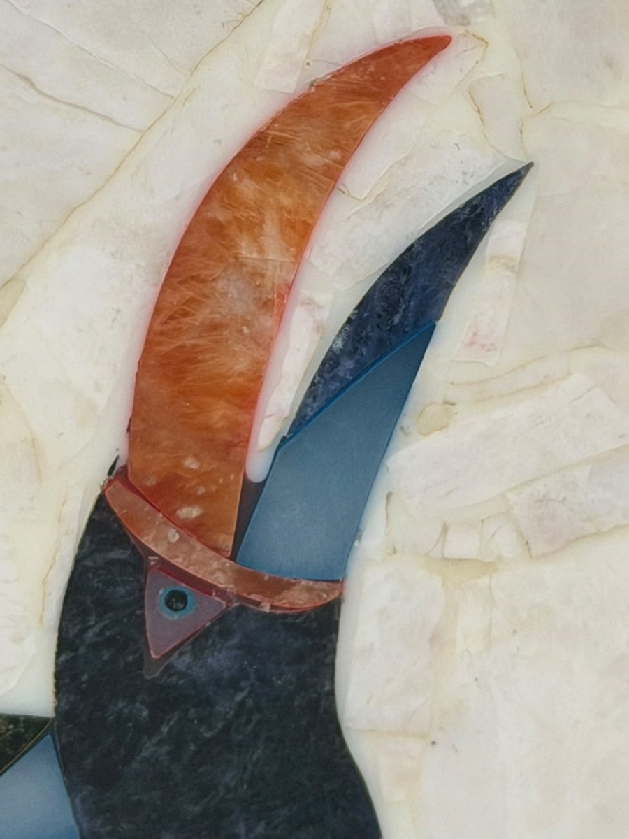Tableau Pietra dura motif toucan-photo-3