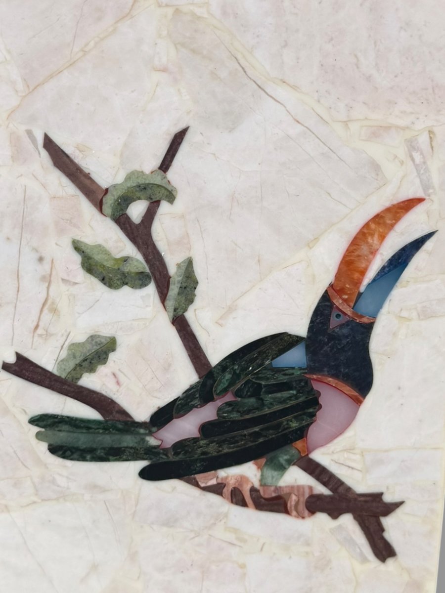 Tableau Pietra dura motif toucan