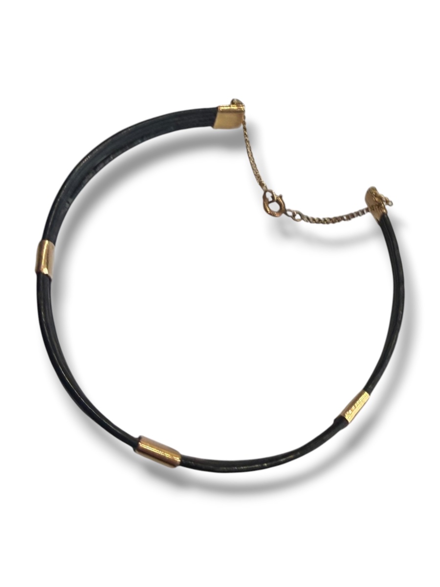 Bracelet or et tresses -photo-2