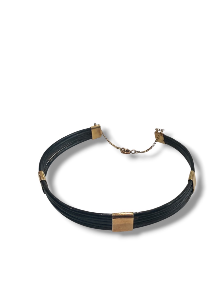 Bracelet or et tresses -photo-2