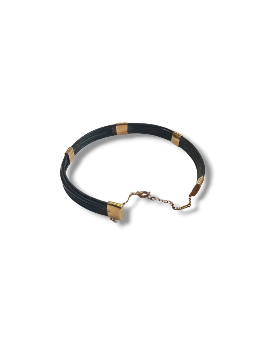 Bracelet or et tresses -photo-4